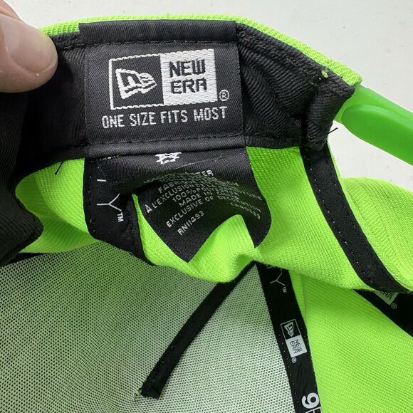 New Era 9Forty Baseball Hat Cap Chicago Cubs Neon Bright Green Snapback Adj C2 - Picture 9 of 11